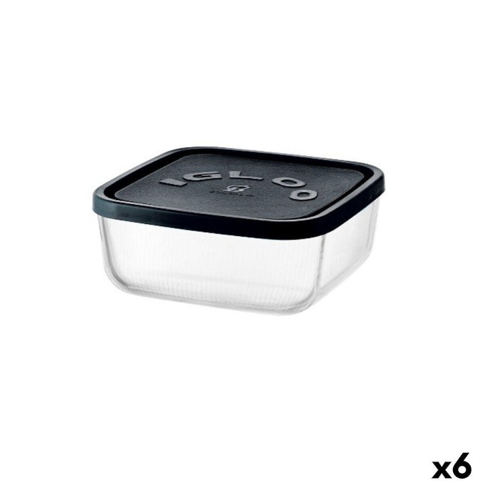 Borgonovo toidukarp Igloo lines must läbipaistev Klaas 3,2 L (6tk)