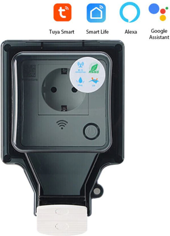 TOMZN WES-1P-IP66 WiFi-ga juhitav Suko pistikupesa Välistingimustes kasutamiseks