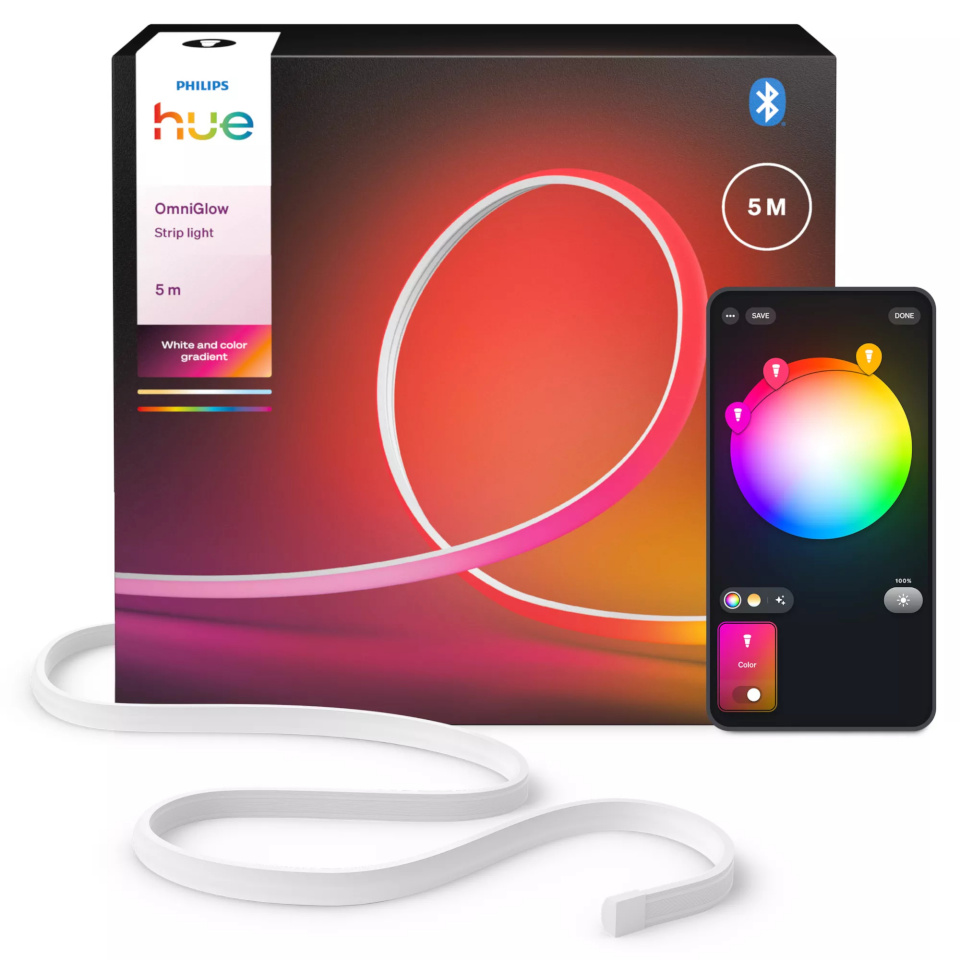 Philips Hue OmniGlow Lightstrip 5m 40W Bluetooth, Zigbee