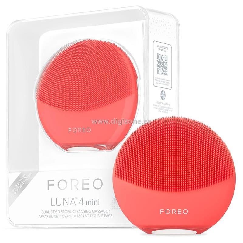 Foreo LUNA4MINI.CORAL LUNA 4 mini Coral, näopuhastusseade