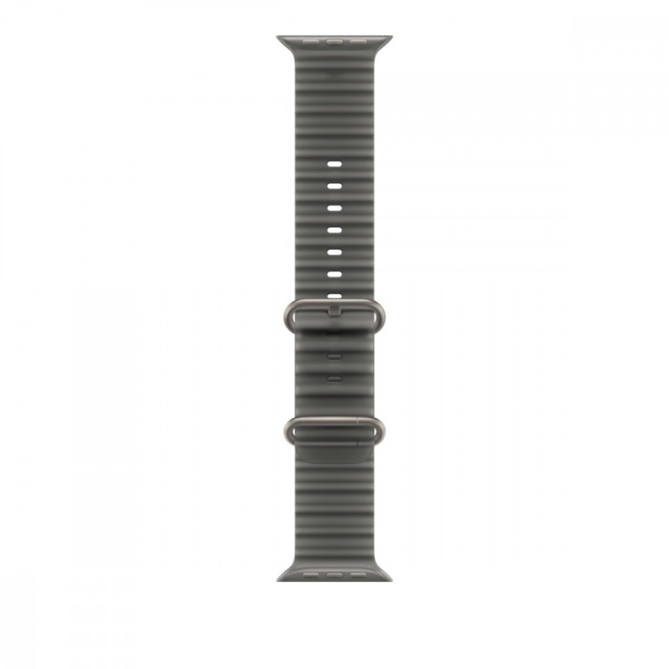 Apple kellarihm Watch 49mm Translucent Black Ocean Band - Natural Titanium Finish