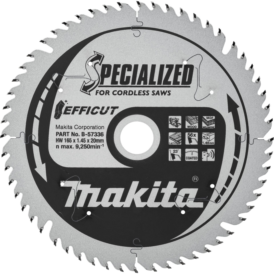 Makita saeketas B-57336 EFFICUT Saw Blade 165x20x56Z