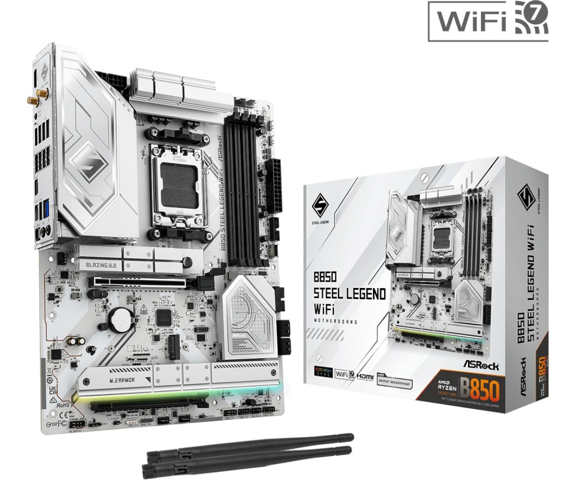 ASRock emaplaat B850 Steel Legend WiFi AM5 ATX HDMI DDR5