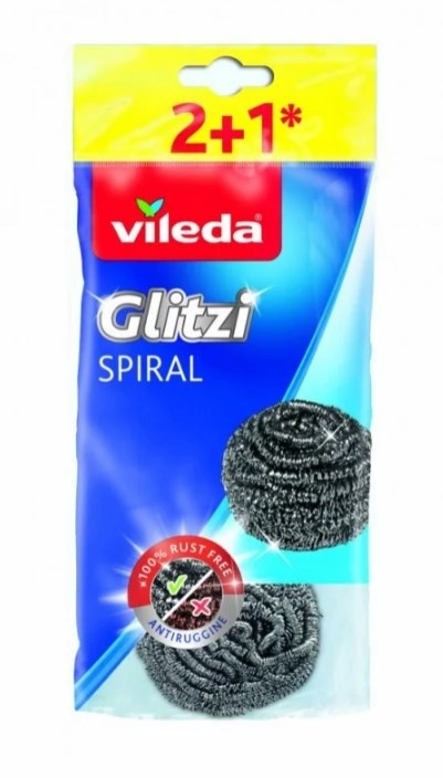 Vileda puhastustarvik Steel Scrubbers Glitzi Spiral, 3tk