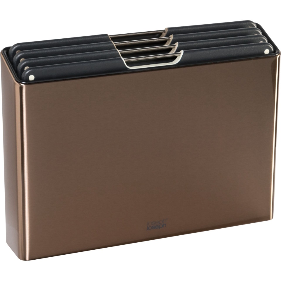 Joseph Joseph lõikelaud Folio 4-pcs Chopping Board Set, SST Case, must/pruun