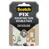 3M kahepoolne teip Scotch Fix Interior Double-Sided Adhesive Tape 19mm x 1,5m valge