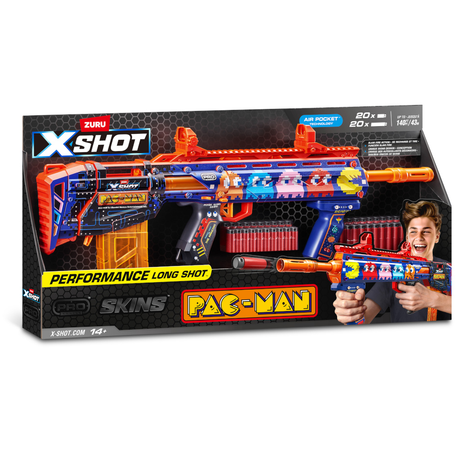 XSHOT mängupüstol Long Shot PacMan, 36812