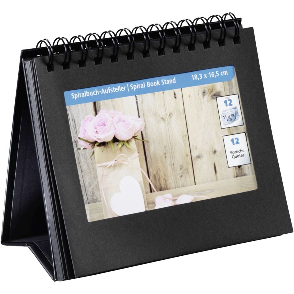 Hama pildiraam Spiral Book Stand 11x15 for 12 Photos, must 2470