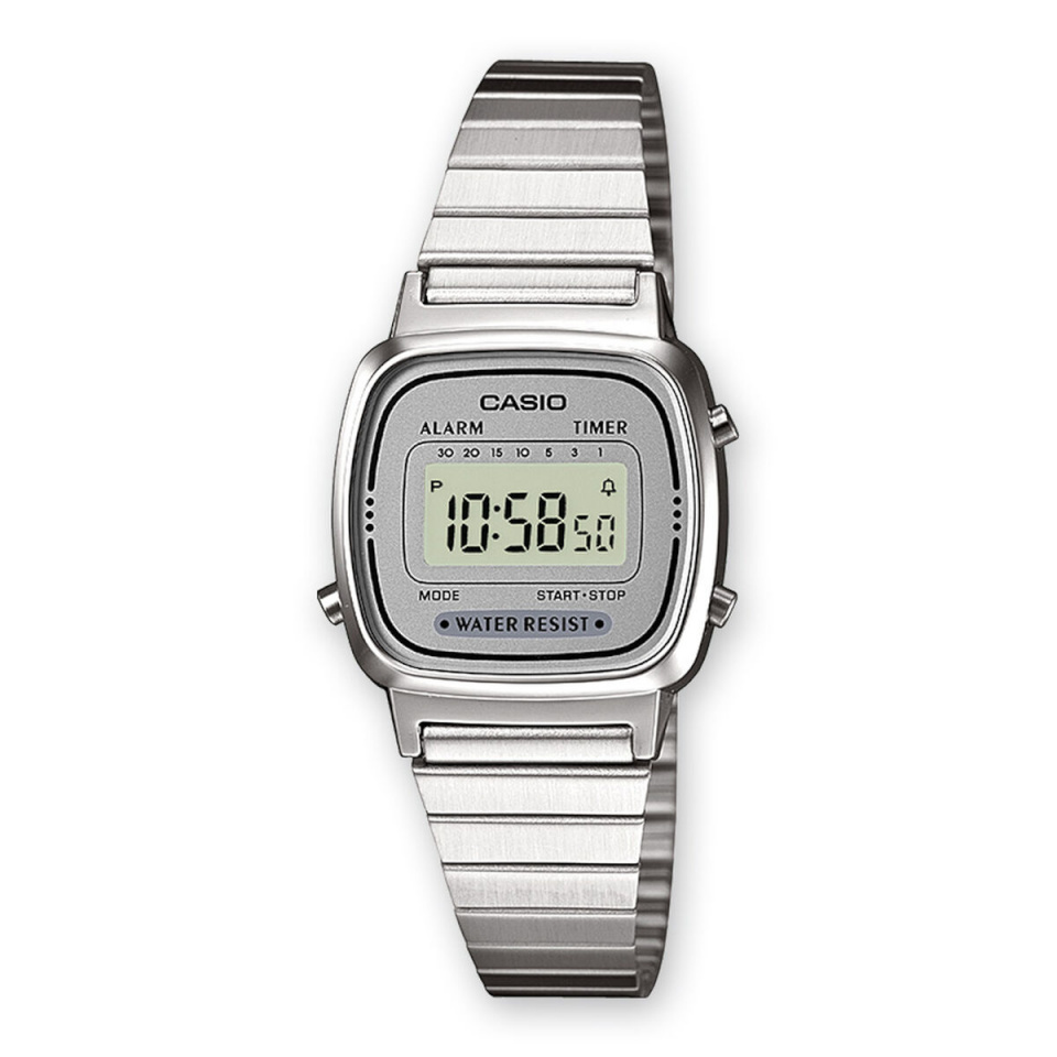 Casio unisex kell LA670WEA-7EF hall Hõbedane (Ø 25 mm)