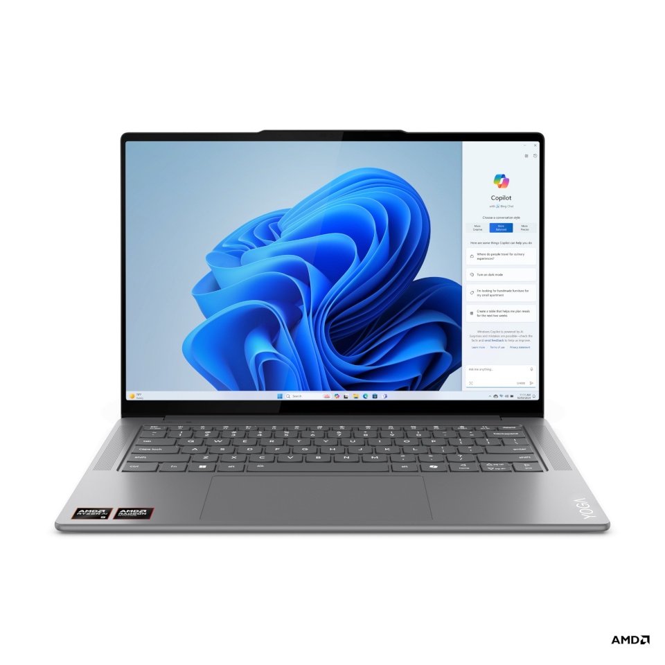 Lenovo sülearvuti Yoga Pro 7 14ASP9 | Luna hall | 14.5" | OLED | 2.8K | 2880x1800 pixels | Glossy | AMD Ryzen AI 9 | 365 | 32 GB | Soldered LPDDR5x | 1TB HDD | Radeon 880M Graphics | Windows 11 Home | 802.11ax | Bluetooth version 5.3 | Keyboard langu
