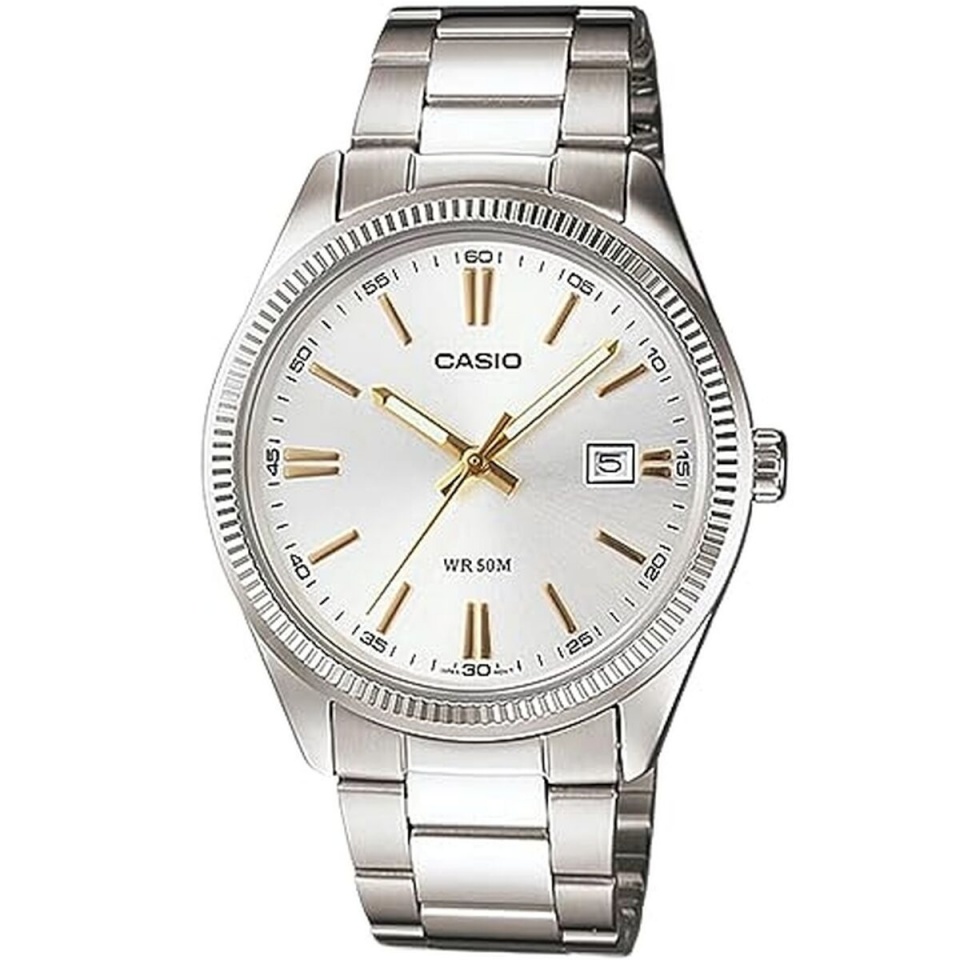 Casio meeste kell DATE - SILVER, GOLD INDEXES (Ø 39 mm)