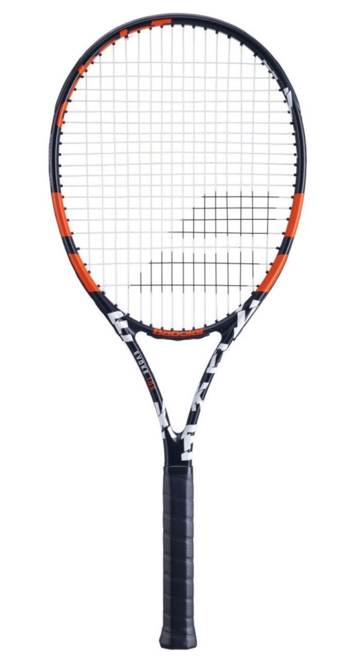 Babolat Tennisereket Evoke 105 Strung CV must/oranž