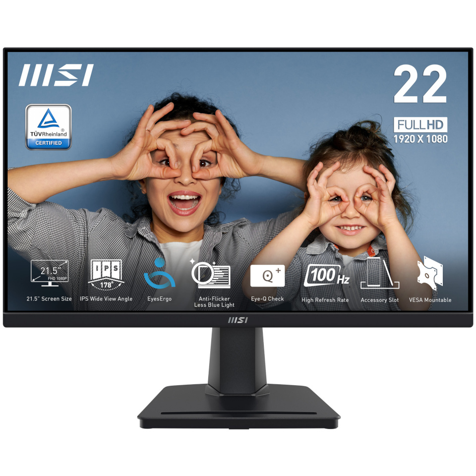 MSI monitor PRO MP225 - 21,5" | IPS | Full HD | 1ms | 100Hz