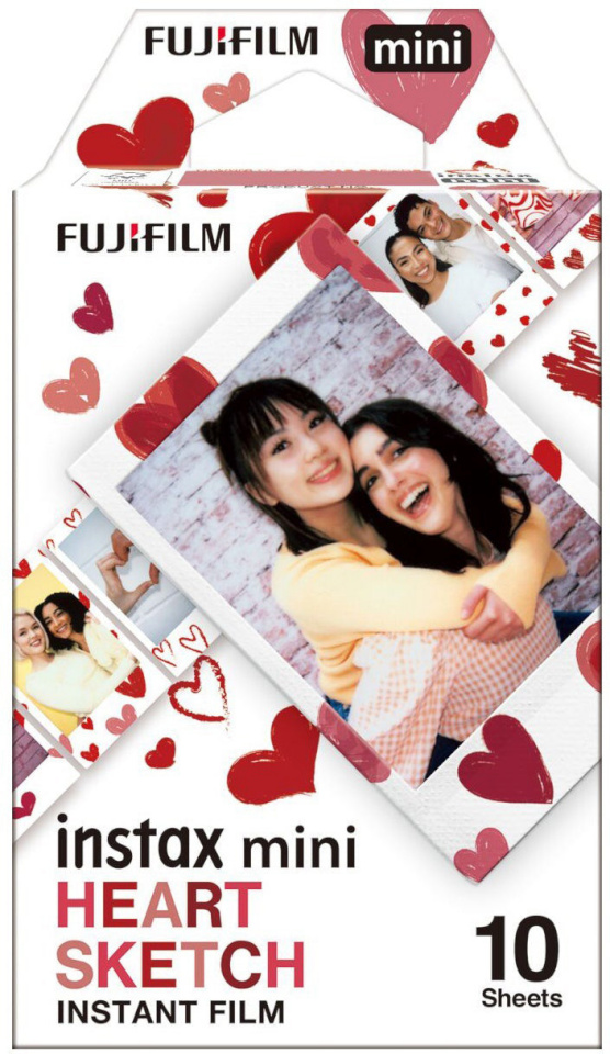 FujiFilm fotopaber Instax Mini 1x10 Heart Sketch