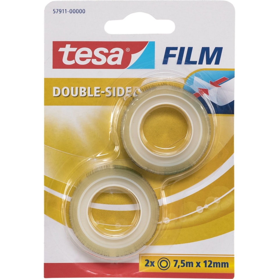 Tesa kahepoolne teip Double-Sided Adhesive Tape 7,5m x 12mm, 2tk