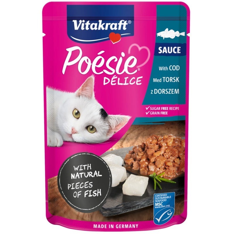 Vitakraft kassitoit Poesie Delice Cod, 85g