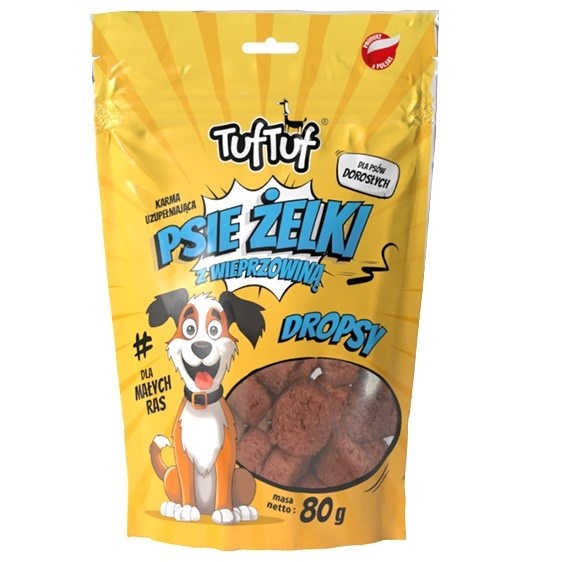 Tuftuf maius koerale Dog Gummies Pork Drops, 80g