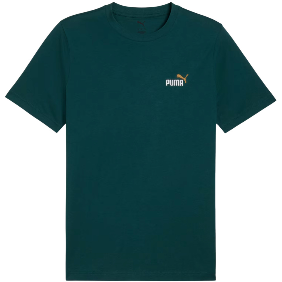 Puma T-särk meestele Ess 2 Color Small No. 1 Logo Tee Morska roheline 684717 75 suurus S