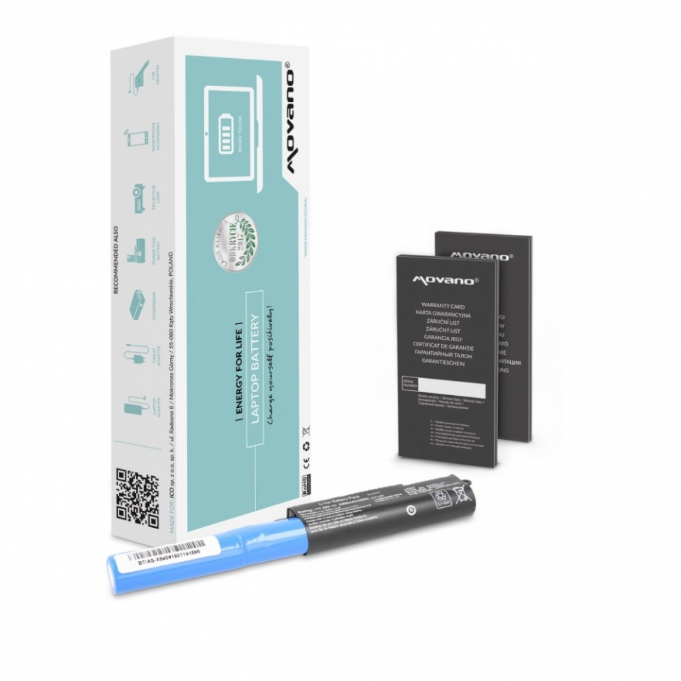 Movano sülearvuti aku A31N1519 for ASUS R540L A540 F540 X540 - 2200 mAh (24 Wh)