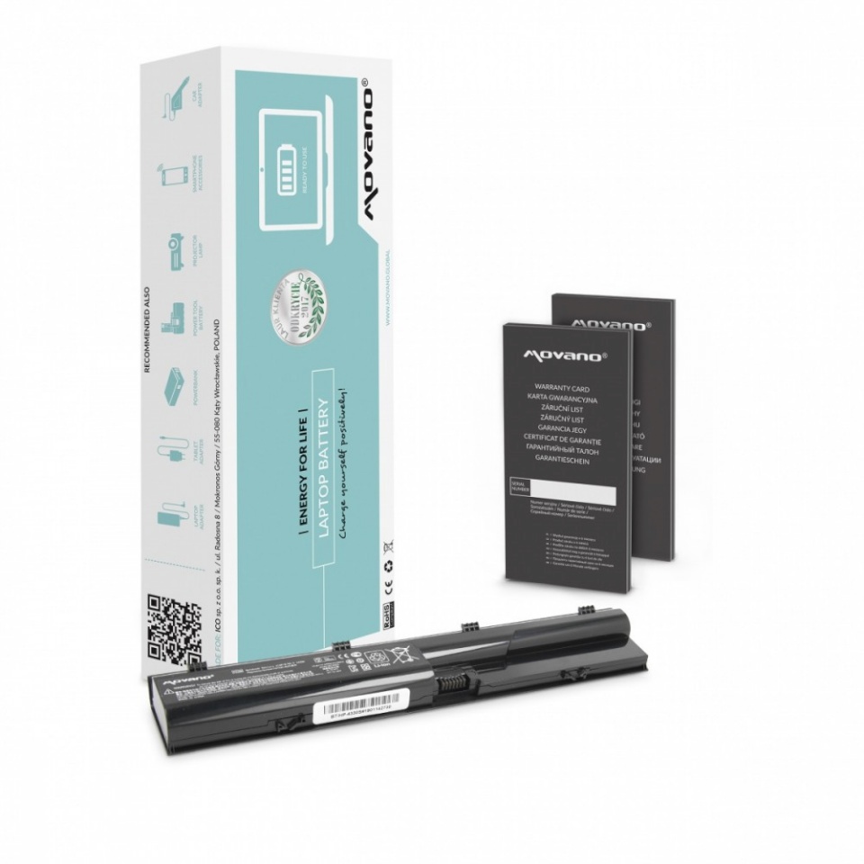 Movano sülearvuti aku PR06 for HP ProBook 4330s 4530s 4535s 4540s - 4400 mAh (48 Wh)