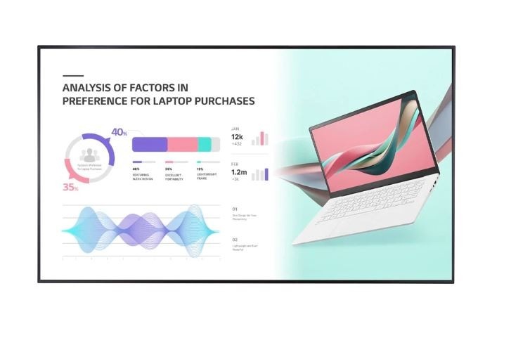 LG monitor Cali 86UH5J-H, 86", UHD, IPS, 500cd/m2, must