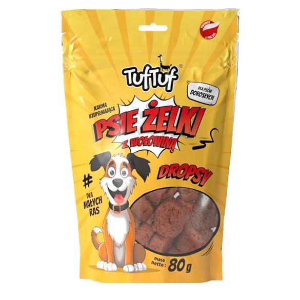 Tuftuf maius koerale Dog Gummies Beef Drops, 80g