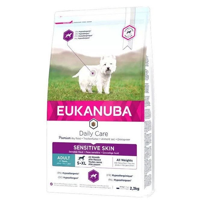 Eukanuba kuivtoit koerale Daily Care Adult Sensitive Skin, 2,3kg