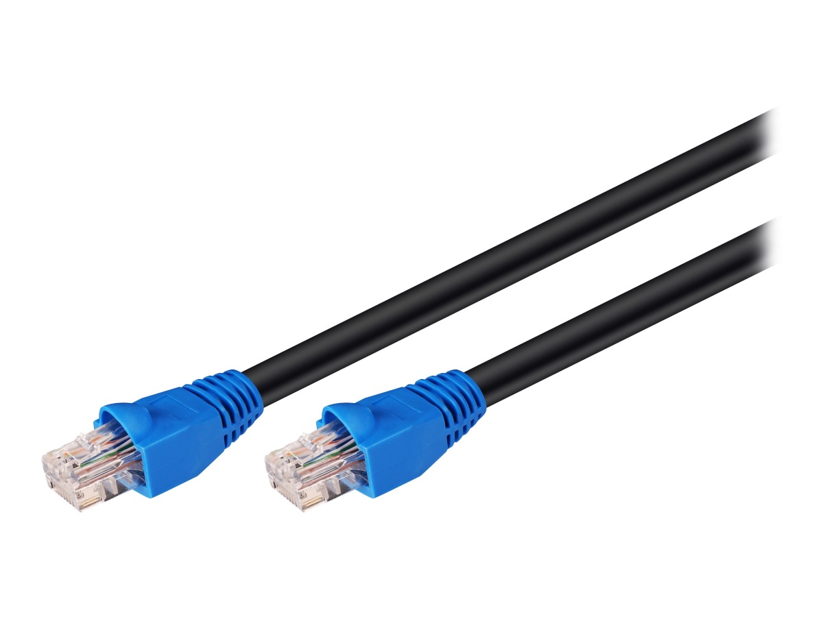 Goobay võrgukaabel CAT 6 Outdoor Patch Cable, U/UTP, 75 m, must