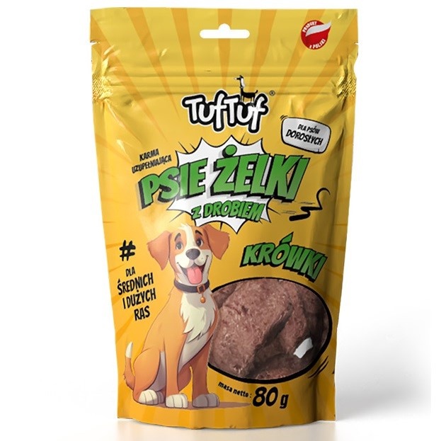 Tuftuf maius koerale Dog Jelly Beans Poultry Fudge, 80g
