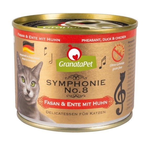 Fox4pets kassitoit GRANATAPET Symphonie No.8 Pheasant and Duck with Chicken, 200g