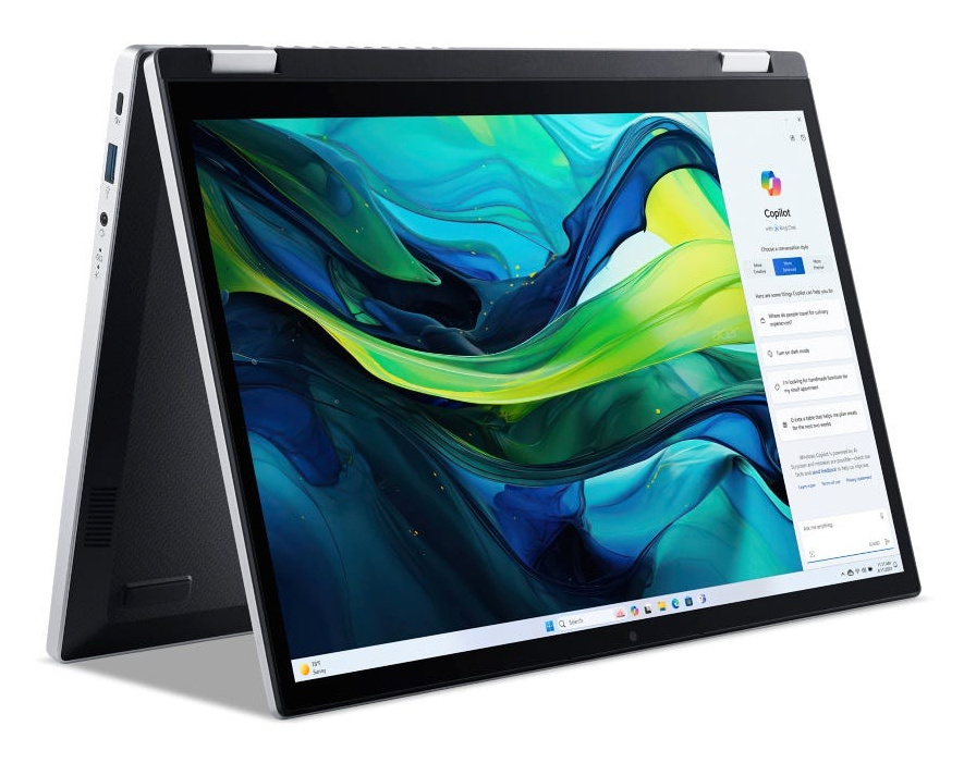 Acer sülearvuti Aspire Go Spin 14 (AGSP14-31PT-36R6) 14" WUXGA touch, IPS, Intel i3-N355, 16GB RAM, 512GB SSD, Windows 11