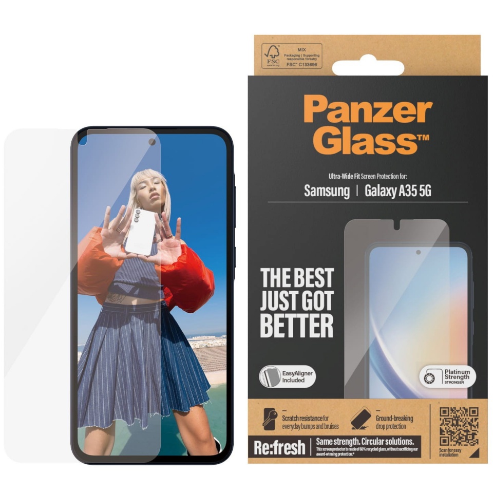 PanzerGlass kaitseklaas Samsung Galaxy A35 5G Ultra-Wide Fit EasyAligner by