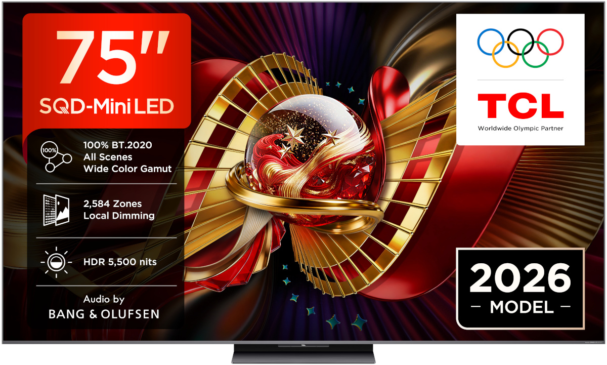 TCL 75" C8L – 4K SQD Mini-LED Google TV