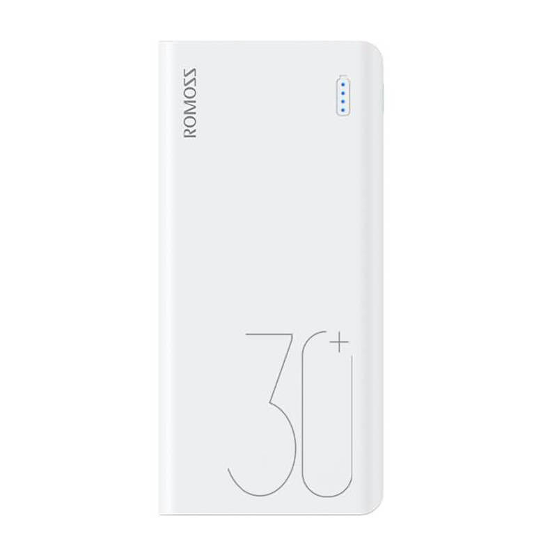 Romoss akupank PowerBank Sense 8+ 30000mAh, valge