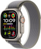 Apple Watch Ultra 2 GPS + Cellular 49mm Titanium Case with Green/Grey Trail Loop, S/M
