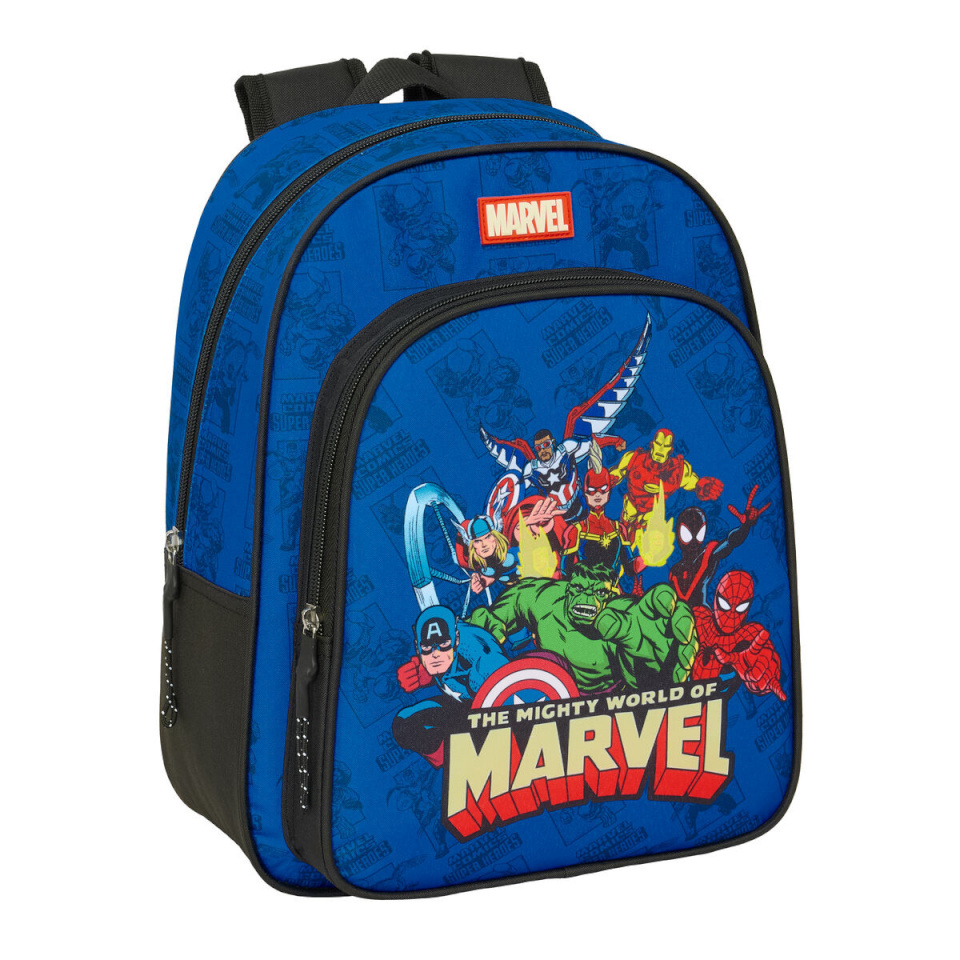 Marvel seljakott sinine must 27x33x10cm