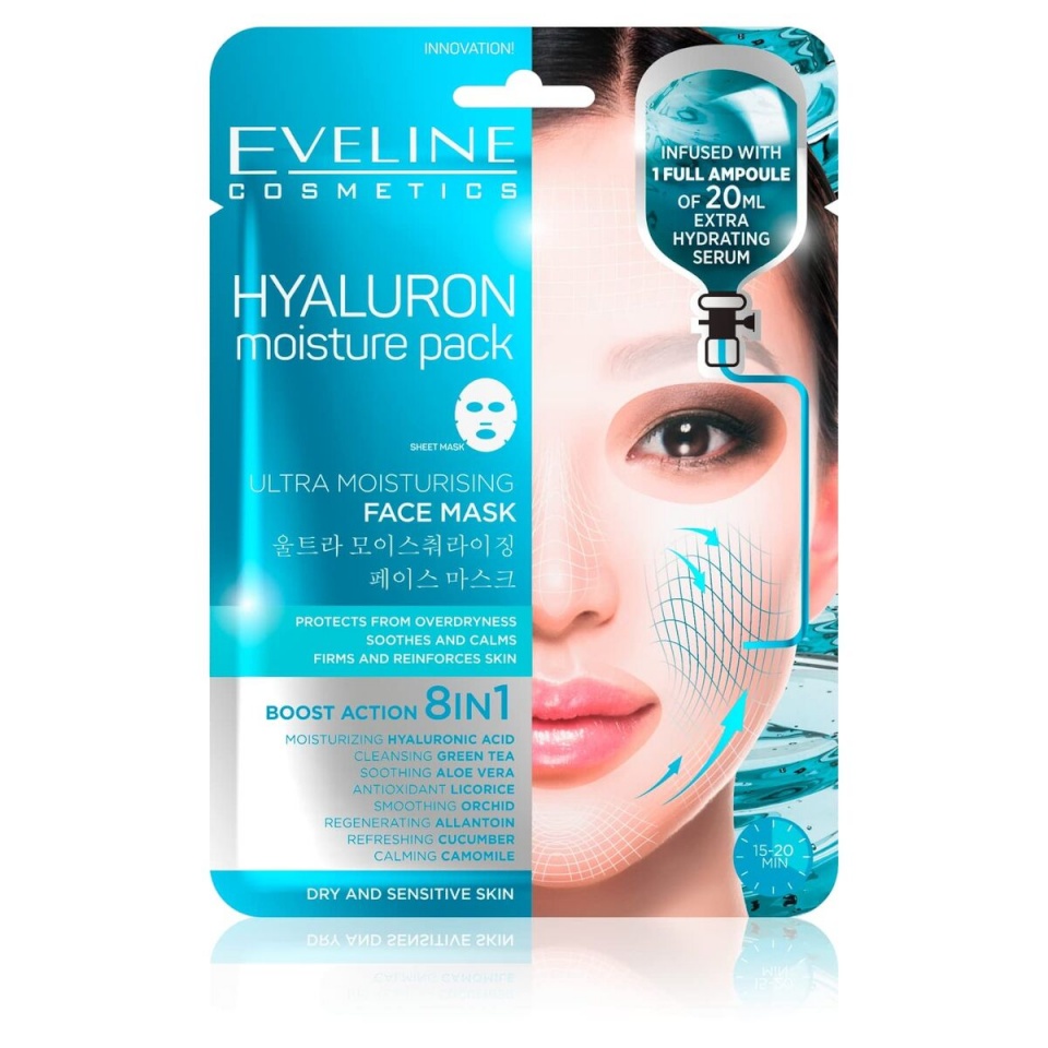 Eveline näomask Hyaluron Moisture Pack 20ml
