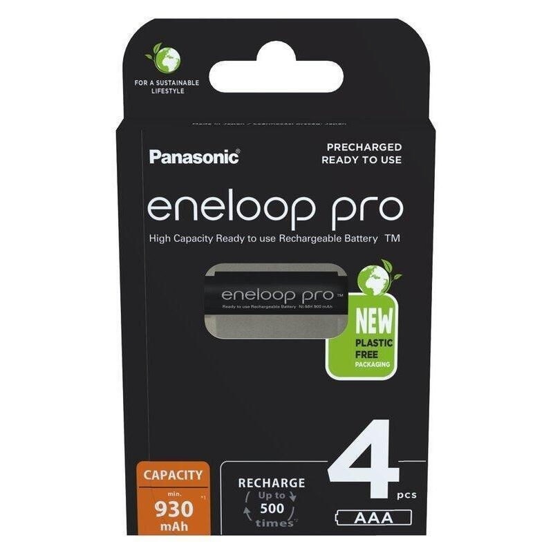 Panasonic aku Rechargeable batteries ENELOOP PRO AAA 930 mAh 4 szt (BK-4HCDE/4CP)