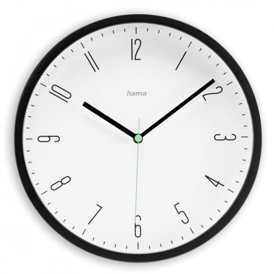 Hama seinakell Capri Wall Clock, 25cm, must