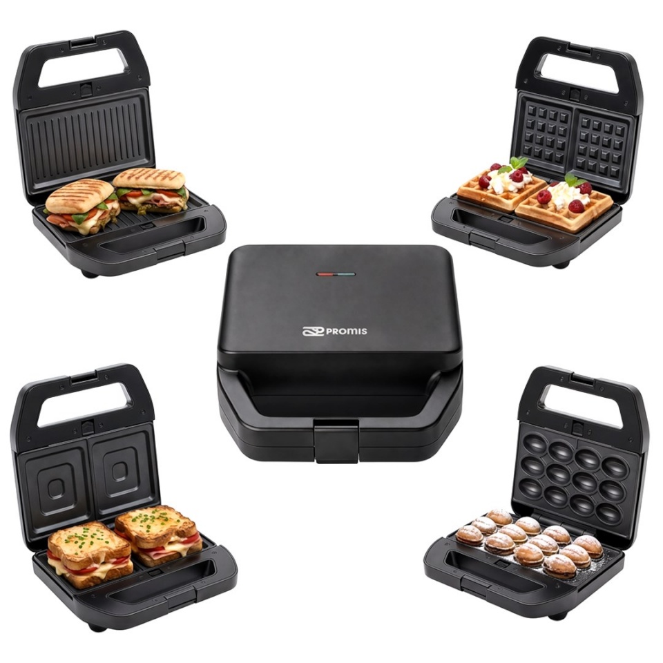 PROMIS röster 4 in 1 MELTO sandwich maker / sandwich, cookies, nuts, waffles, grill /