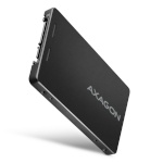 AXAGON kettaboks RSS-M2B SATA - M.2 SSD SATA, up to 80mm SSD, ALU kere, must