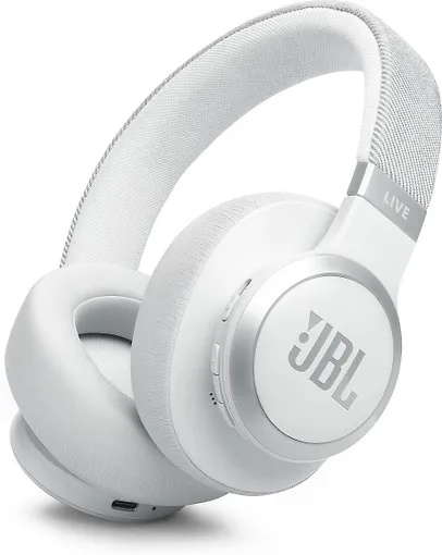 JBL juhtmevabad kõrvaklapid LIVE 770NC Noise Canceling OverEar Headphones, valge