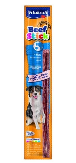 Vitakraft maius koerale Beef Stick, Kabanaos with Hearts, 12g