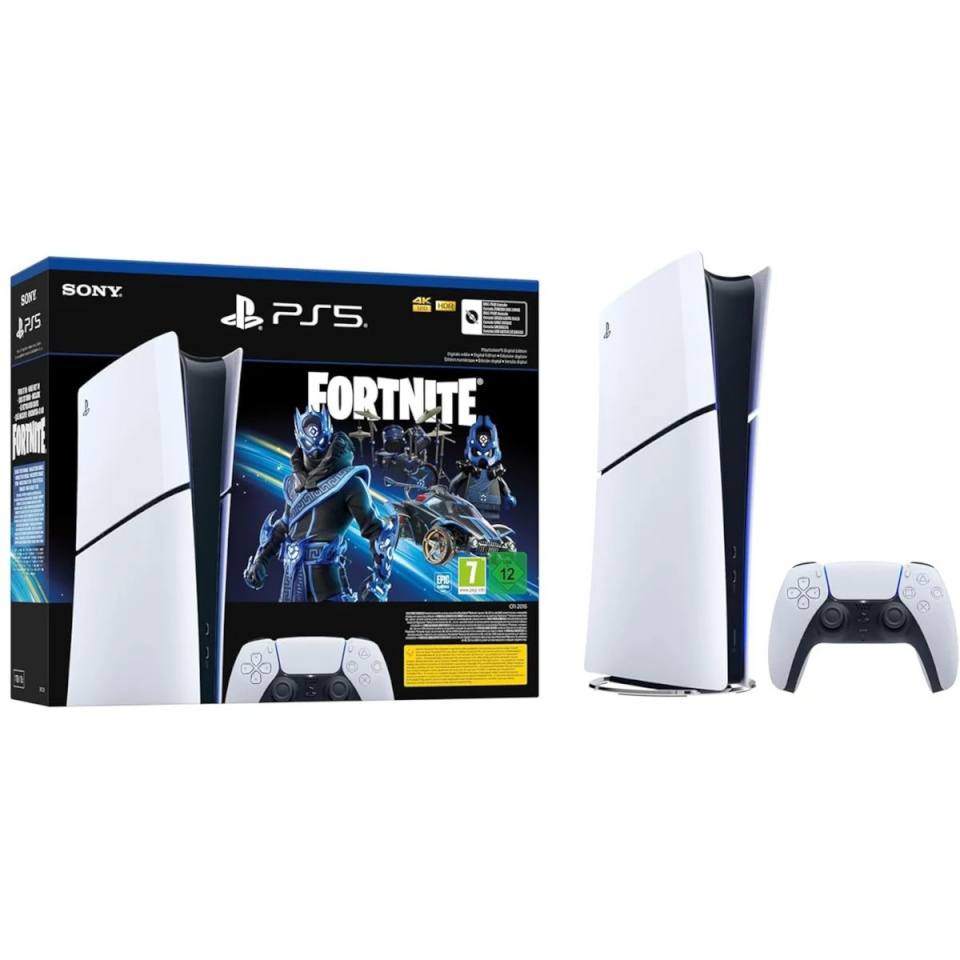 Sony mängukonsool PlayStation 5 Slim Digital Fortnite Cobald Start Bundle, valge