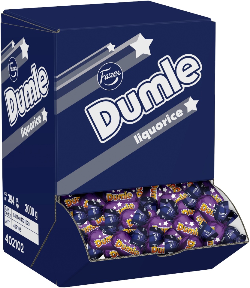 Fazer šokolaadikomm Dumle Liquorice Chocolate Candy, 3,0kg