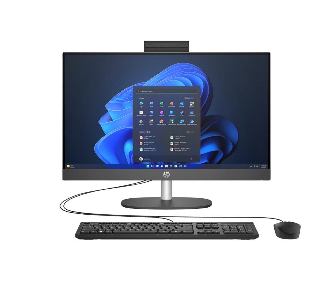 HP lauaarvuti ProOne 245 G10 AiO Ryzen 7 77730U 23.8"FullHD IPS 250nits AG 16GB DDR4 3200 SSD512 Radeon Vega 8 Kb+hiir Cam 5Mpx + IR W11Pro valge 3Y OnSite