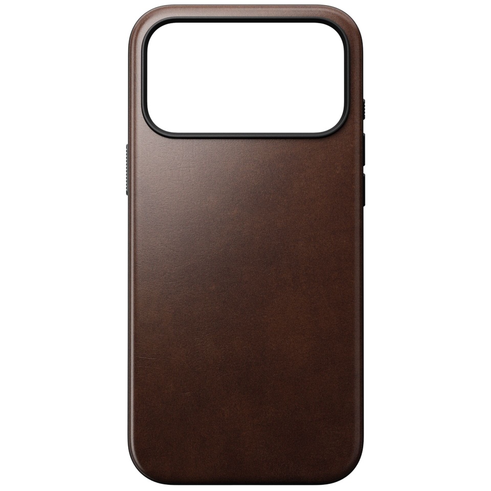 Nomad kaitsekest Modern Leather Case iPhone 17 Pro Max Rustic pruun Horween