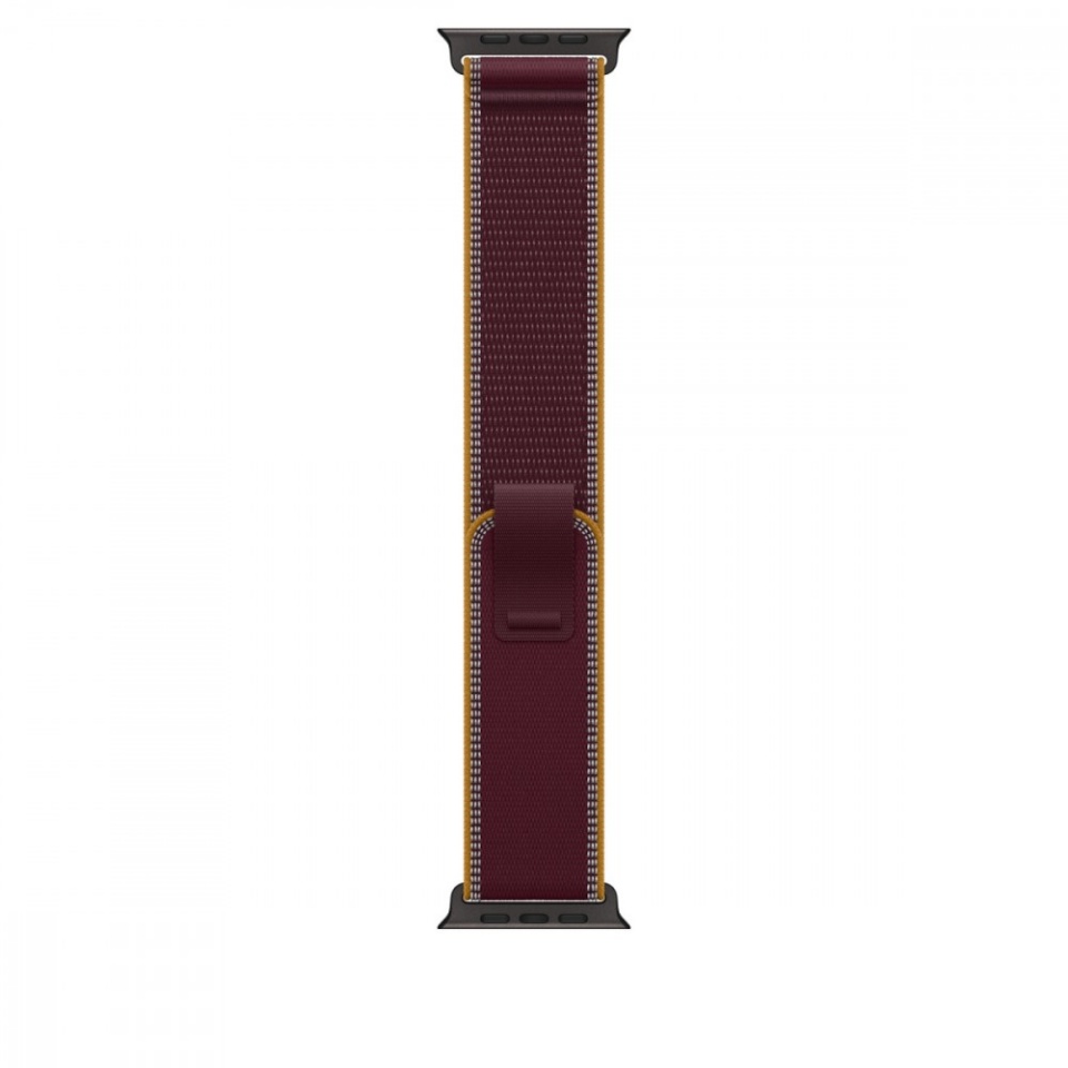 Apple kellarihm Watch 49mm Burgundy Trail Loop - M/L - Black Titanium Finish
