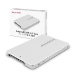 AXAGON kettaboks ALU kere, RSS-M2SD SATA - M.2 SSD SATA, up to 80mm SSD, hõbedane