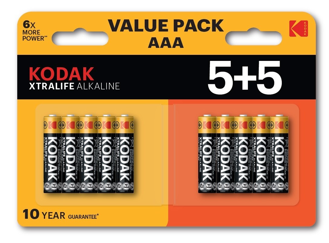 Kodak patarei XTRALIFE Alkaline AAA Battery 10 (5+5 pack)